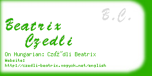 beatrix czedli business card